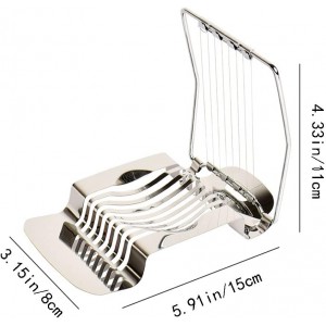 Egg Slicer for Hard Boiled Eggs Heavy Duty Metal Egg Cutter Stainless Steel Wire Quickly for Eggs Salads Sandwiches
