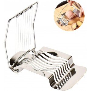 Egg Slicer for Hard Boiled Eggs Heavy Duty Metal Egg Cutter Stainless Steel Wire Quickly for Eggs Salads Sandwiches