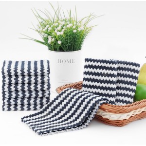 Homaxy 12 Pack Kitchen Dish Cloths, Ultra Soft and Absorbent Dish Towels, Reusable Fast Drying Microfiber Cleaning Cloth, Coral Velvet Wave Design No-lint, 10 x 10 inches, Dark Grey