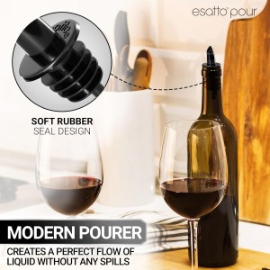 Esatto 100 Piece Plastic Bottle Pourer - Versatile Drink and Alcohol Pourer Spout - Easy Install, Durable, Professional Bar Tool