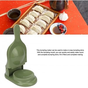 2-in-1 Plastic Dumpling Maker and Wrapper, Green Dough Press Mold Tool for Homemade Dumplings, Wontons, Pastries, Kitchen Gadget