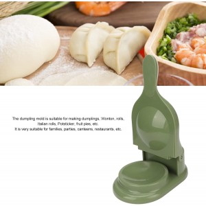 2-in-1 Plastic Dumpling Maker and Wrapper, Green Dough Press Mold Tool for Homemade Dumplings, Wontons, Pastries, Kitchen Gadget