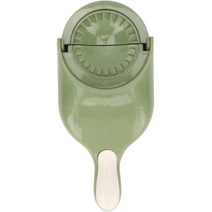 2-in-1 Plastic Dumpling Maker and Wrapper, Green Dough Press Mold Tool for Homemade Dumplings, Wontons, Pastries, Kitchen Gadget