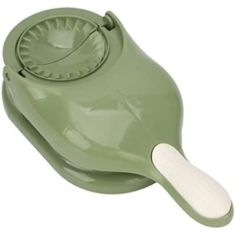 2-in-1 Plastic Dumpling Maker and Wrapper, Green Dough Press Mold Tool for Homemade Dumplings, Wontons, Pastries, Kitchen Gadget