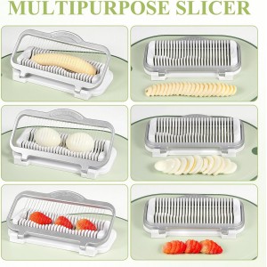 Larger Egg Slicer for Hard Boiled Eggs Banana Slicer, Aluminium & Stainless Steel Wires Strawberry slicer Multipurpose Heavy Duty Dishwasher Safe Banana Cutter slicer