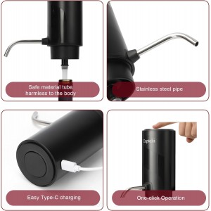 Electric Wine Aerator, Wine Decanter, Wine Dispenser, Wine Gift, Automatic One-Touch Wine Pourer Pump Wine Oxidizer for Red and White Wine Re-chargeable