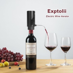 Electric Wine Aerator, Wine Decanter, Wine Dispenser, Wine Gift, Automatic One-Touch Wine Pourer Pump Wine Oxidizer for Red and White Wine Re-chargeable