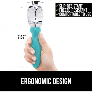 Gorilla Grip Manual Can Opener and Ice Cream Scoop, Can Opener Includes Built In Bottle Opener, Ice Cream Scoop is Heavy Duty, Dishwasher Safe, Both in Turquoise Color, 2 Item Bundle