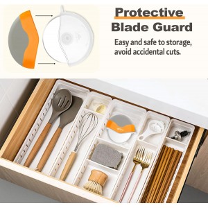 Pizza Slicer, VENZELL Pizza Cutter Wheel with Protective Blade Cover, Super Sharp Pizza Slicer Cutter, Easy to Clean Detachable Slicer, Ergonomic Grip Food Chopper, Pizza Knife Kitchen Tools, Orange