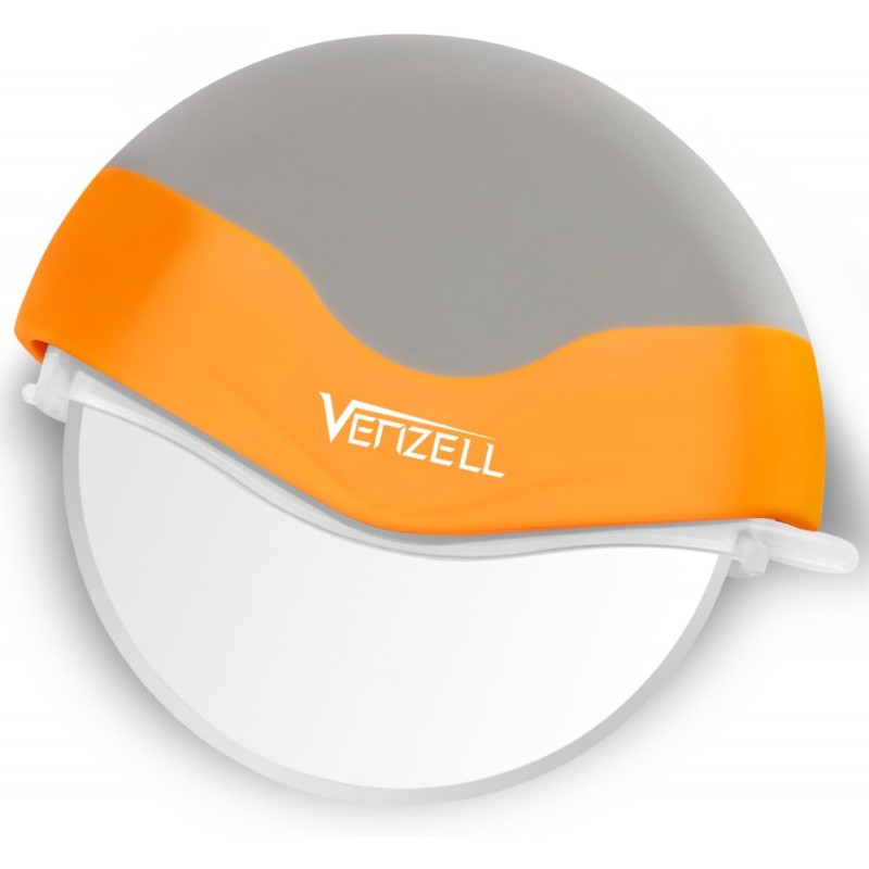 Pizza Slicer, VENZELL Pizza Cutter Wheel with Protective Blade Cover, Super Sharp Pizza Slicer Cutter, Easy to Clean Detachable Slicer, Ergonomic Grip Food Chopper, Pizza Knife Kitchen Tools, Orange