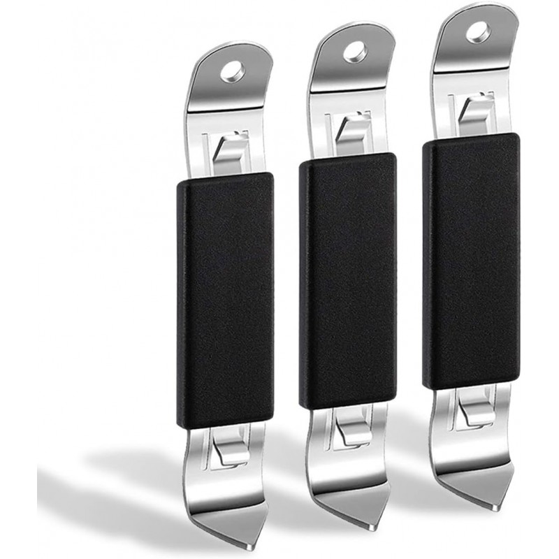 3 Pack Magnetic Bottle Openers Stainless Steel Flat Bottle Opener, Solid and Beer Openers Small Bottle Opener Can Tapper with Magnet for Camping and Traveling
