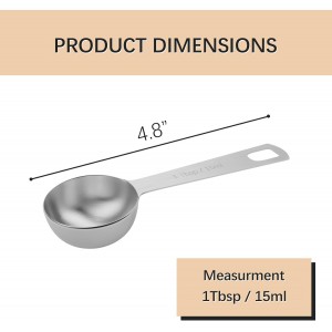 2PCS 1tbsp (3tsp, 15ml, 1/2oz) Single Measuring Spoon, Stainless Steel Individual Teaspoons Only