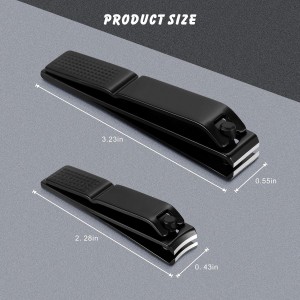 Bignes Nail & Toenail Clipper Set, Nail Clippers for Thick Ingrown Nails, Ultra Sharp Fingernail & Toenail Cutters for Men Women (Black)