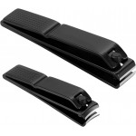 Bignes Nail & Toenail Clipper Set, Nail Clippers for Thick Ingrown Nails, Ultra Sharp Fingernail & Toenail Cutters for Men Women (Black)
