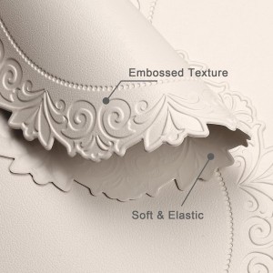 Noctiflorous Round Faux Leather 15 Inch Placemats Set of 6 Waterproof Wipeable Heat Resistant Tablemat for Dining Table Kitchen Non Slip Washable Oilproof Table Place Mat for Indoor Outdoor(Beige, 6)