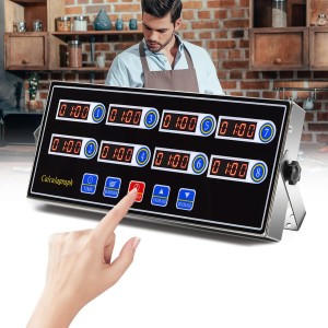 Commercial 8 Channel Kitchen Timer Digital Restaurant Timers Professional Loud Alarm Cooking Reminder