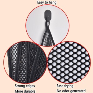 Premium Mesh Dish Cloths for Kitchen, Quick Drying Kitchen Dish Washing Net and Scrubber, Order-Free Dish Rags for Washing Dishes Black 12X12 6 Pack