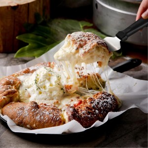 40 Pcs Pizza Spatula Pie Server Stainless Steel Cake Serving Spatula Non Slip Easy to Grip Baking Triangular Spade Plastic Handle Shovel for Desserts Pizza Pie Cake Biscuit