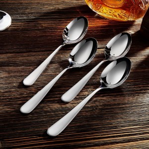 KEAWELL Premium Louise Spoons Set, Set of 4, 18/10 Stainless Steel, Exceptional mirror finish, Dishwasher Safe (7.6