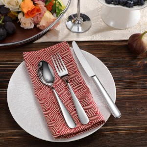 KEAWELL Premium Louise Spoons Set, Set of 4, 18/10 Stainless Steel, Exceptional mirror finish, Dishwasher Safe (7.6