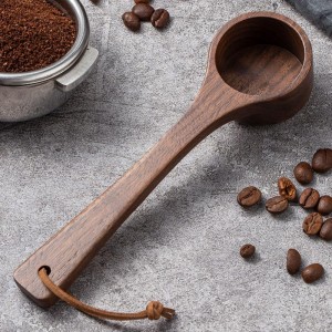 Walnut Wooden Coffee Spoon with Long Handle, Coffee Scoop Measuring for Coffee Beans, Whole Beans Ground Beans or Tea, Home Kitchen Tools Utensils - 10g