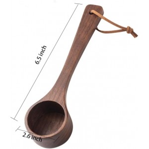 Walnut Wooden Coffee Spoon with Long Handle, Coffee Scoop Measuring for Coffee Beans, Whole Beans Ground Beans or Tea, Home Kitchen Tools Utensils - 10g