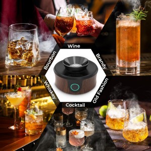 Electric Whiskey Smoker Kit with Torch, Home Bar Gift for Whiskey Lover, 6 Wood Chips – Infuse Rich Smoky Flavors in Bourbon Old Fashioned & Cocktails, Birthday Gifts for Him, Husband (Without Butane)