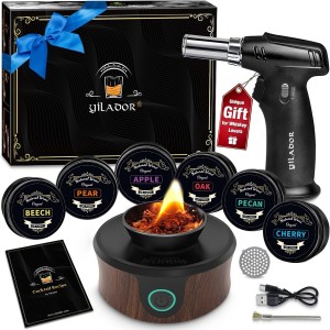 Electric Whiskey Smoker Kit with Torch, ...