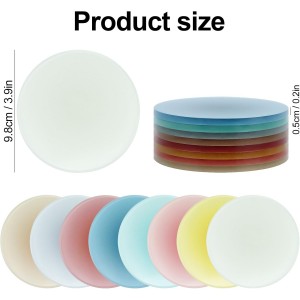 Drink Coasters Light Blue Coaster Set of 4, Acrylic Coasters for Drinks Heat Resistant Cup Coasters for Table, Tabletop Protection Mats for Mugs and Cups