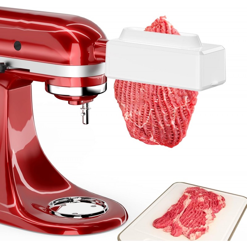 Electric Meat Tenderizer for All KitchenAid and Cuisinart Household Stand Mixers, Mixers Accesssories for Kitchen Aid Attachment, Tenderize Meat More Smoothly and Effortless, Dishwasher Safe, White