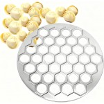 Russian Ravioli Maker Dumplings Mold Aluminum Alloy 37 Holes 9.8 Inch Pelmeni Maker Mold Pelmeni Meat Dumplings Maker for Kitchen(Silver)