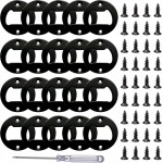 Bottle Opener Insert - 20 Sets Stainless Steel Inserts Kit with Screws Screwdriver for DIY Resin Mould Kit Hardware Parts Supply（black)