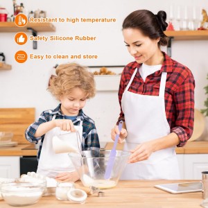 4 Pcs Silicone Jar Spatula, Non-Stick Heat Resistant Cake Cream Spatulas Set, 9.8 inch Cake Cream Butter Spatulas(4 colors）