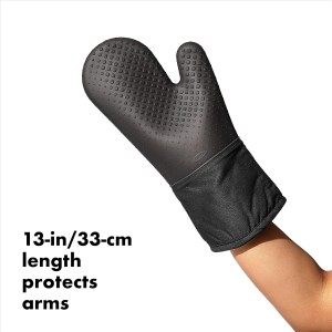 OXO Good Grips Silicone Oven Mitt - Black, Pack of 2