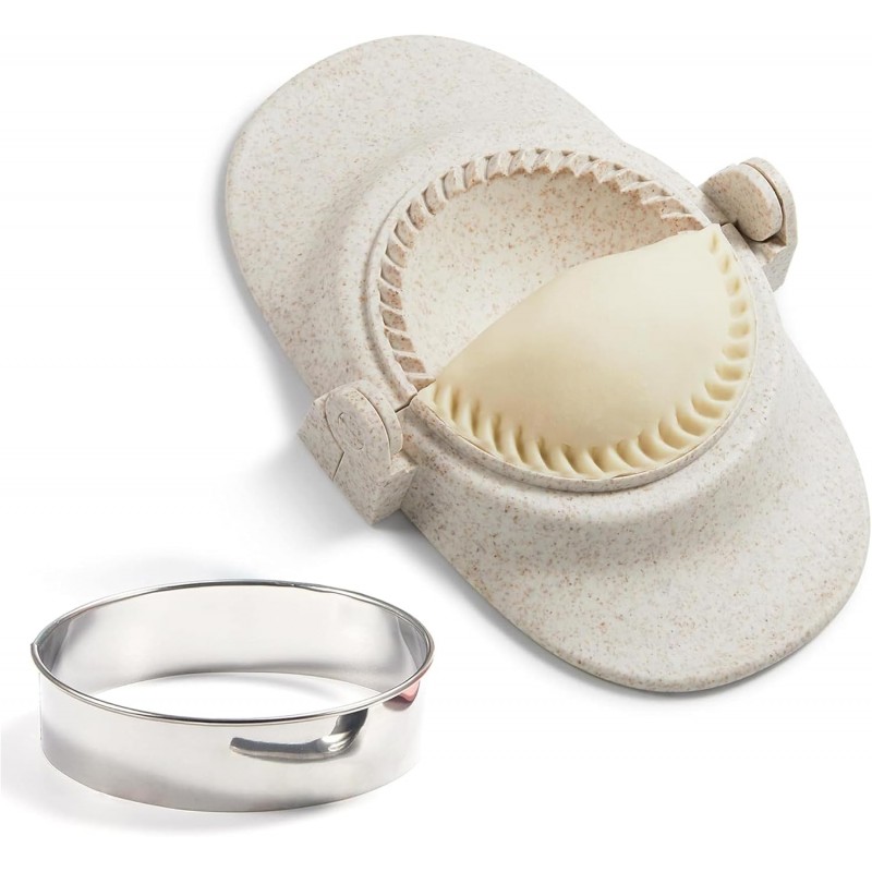 Dumpling Maker Set with Dough Cutter and Empanada Press Mold - Effortlessly Make Perfect Dumplings, Calzones, Pierogi, Chinese Turnovers (3