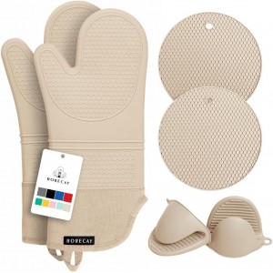 Rorecay Oven Mitts and Pot Holders Sets ...
