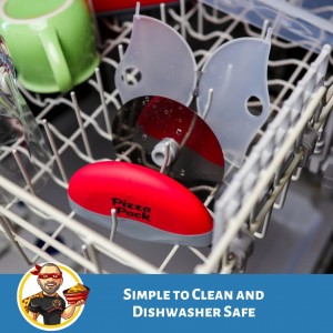 Pizza Pack® Precision Cutter - Ergonomic, Stainless Steel, Safety Blade Guard, Dishwasher Safe