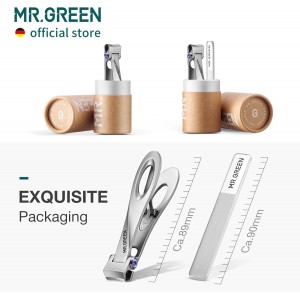 MR.GREEN Nail Clippers Wide Jaw Opening Stainless Steel Fingernail Clipper Thick Hard Toenail Cutter Manicure Scissors Tools (Nail Clipper (Large))