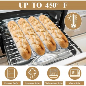 3 Pack Nonstick French Baguette Bread Pan 15