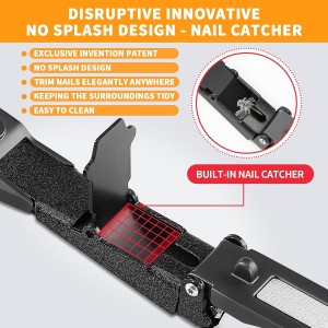 Nail Clippers for Men Women with Catcher - No Mess,Self-Collecting Heavy Duty Nail Clippers for Fingernails & Toenails, for Adult,Home,Travel,Gifts (No Splash Design)