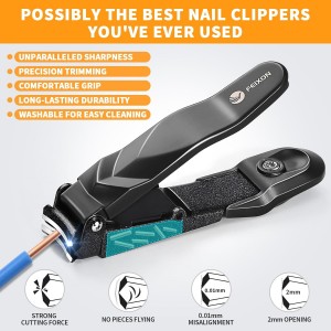 Nail Clippers for Men Women with Catcher - No Mess,Self-Collecting Heavy Duty Nail Clippers for Fingernails & Toenails, for Adult,Home,Travel,Gifts (No Splash Design)