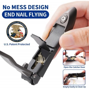 No Mess Nail Clippers with Catcher - Professional Heavy Duty Clippers for Men and Women, Ultra Sharp Fingernail & Toenail Clippers for Gifts, Travel, Clip Anywhere (Anti-Splash Design)