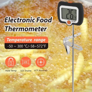 10 Inch Long Digital Candy Thermometer with Pot Clip,Deep Fry Thermometer,Rotating Display, Best Instant Read Food Meat Thermometer for Candy Making or Deep Frying