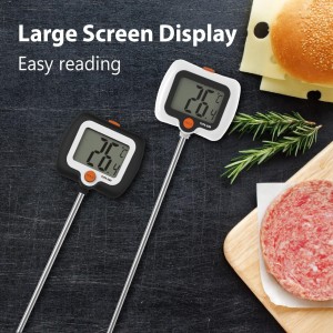 10 Inch Long Digital Candy Thermometer with Pot Clip,Deep Fry Thermometer,Rotating Display, Best Instant Read Food Meat Thermometer for Candy Making or Deep Frying
