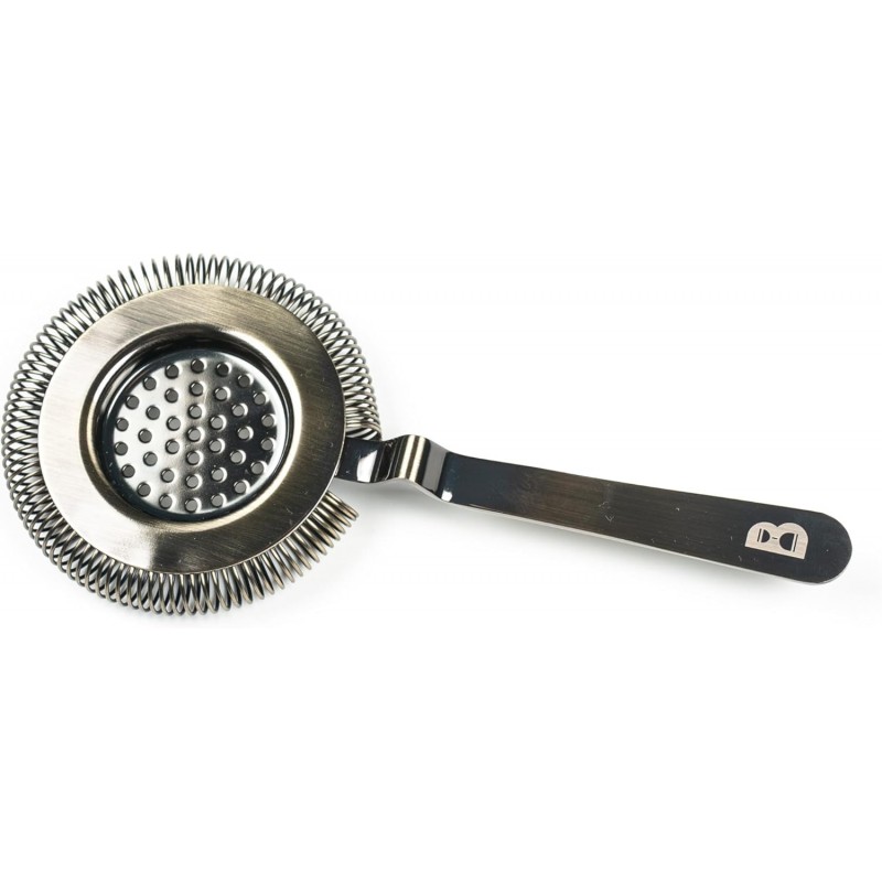 Bull in China Antique Style Hawthorne Antique Brass | Bar Hand Strainer | Cocktail Strainer | Sieve for Bartending | Mixing Glass Strainer