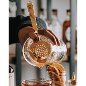 Bull in China Antique Style Hawthorne Stainless Steel Chrome | Bar Hand Strainer | Cocktail and Mixing Glass Strainer for Bartending