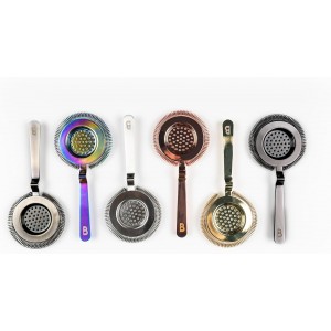 Bull in China Antique Style Hawthorne Stainless Steel Chrome | Bar Hand Strainer | Cocktail and Mixing Glass Strainer for Bartending