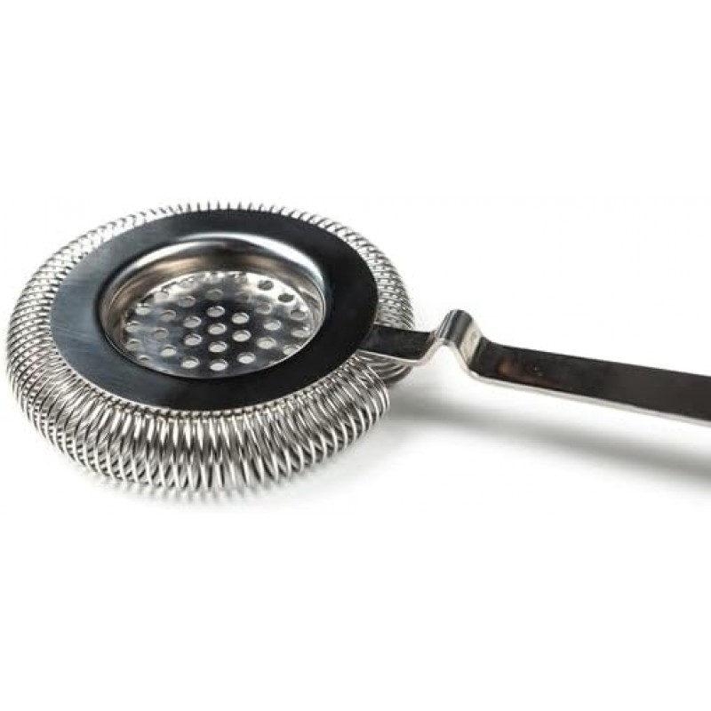 Bull in China Antique Style Hawthorne Stainless Steel Chrome | Bar Hand Strainer | Cocktail and Mixing Glass Strainer for Bartending