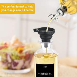 QPIX DIGITAL Liquor Bottle Pourers Auto Flip Olive Oil Spouts Weighted Stainless Steel Alcohol Dispenser Liquor Pour Spouts for Bottles Olive Oil Pourer with Funnel & Brush Pack of 4 Silver