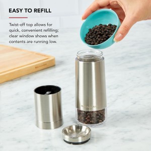 KitchenAid Stainless Steel Filled Pepper Grinder, 8 Inch